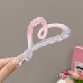 Transparent Pink Hair Claw Clip for Women, Large Strong Grip Acrylic Hair Clip Hair Accessories Kakra. 