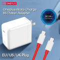 Oneplus (1+) Gan 65W Super Warp Wall Charger With Type-C Cable For Oneplus 8T, 8, 9, 9R, 9Pro - Charger.