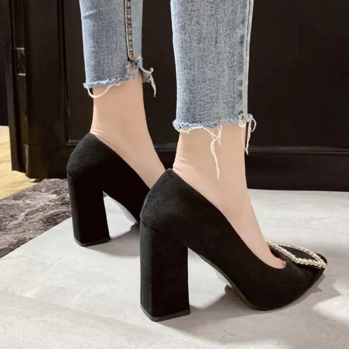 Professional%20Pointed%20Toe%20Pumps%20Work%20Mid%20Heel%20Black%20Chunky%20Heel%20Comfortable%20Women's%20Formal%20Wear%20Interview%20Women's%20Shoes%20Work%20Shoes%20High%20Heels%20Women%20-%20Image%205