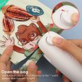 2 in 1 Plastic Bag Sealer Smal Sealing Machine for Packing or Open Bags Instant Heated Portable no Vacuum USB Charging Food.
