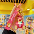Disney Toy Story Keychains Anime Buzz Lightyear Woody Lotso Keyring Collection Doll Bag Car Accessory Christmas Birthday Gifts.