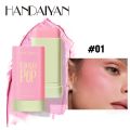 HANDAIYAN Powder Blusher Stick Vigorous Blush Cream Natural Stereo Cheek Facial Rouge Matte Highlight Brightening Contour Stick. 