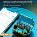 【Ready Stock+FREE Shipping+COD】Sony M100 Colorful Three-dimensional Fingerprint Sound Quality Portable Led Digital Display Small Wireless Touch Bluetooth Earphone. 
