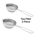 2 Piece Tea Filter Net Stainless Steel. 