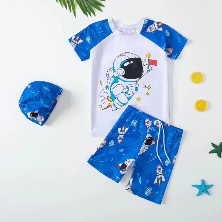 Children's%20swimsuit%20new%20boys,%20girls,%20big%20children,%20students,%20baby,%20quick-drying,%20cartoon%20swimpants,%20hot%20spring%20sunscreen%20swimsuit%20set%20-%20Image%205