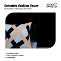 Exclusive Cushion Cover, Peach color & Black (20"x20") Only Cover. 