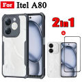 Itel A80 Shockproof Phone Case Full Cover Film For Tecno Itel A70 A60 2 in 1 Full Cover Screen Protector.