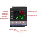 Digital PID Temperature Controller, REX-C100 Thermostat Temperature Controller Regulator, 100-240 V, Relay Output, 1500VAC, 14 Bit. 