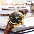 "Olevs 6898 PU Leather Analoge Wrist Watch For Men. 