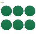 7X 6 Pieces Air Hockey Table Felt Pushers Replacement Felt Pads Green L. 