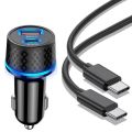 Fast Quick Charging 25W Dual Ports Type c USb-C Car Charger Power Adapters for iPhone 13 12 Pro Samsung Xiaomi Android phone. 