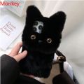 3D Cute Plush Cat Case iphone 13 pro For iPhone 11 12 14 15 Pro Max X XS XR 6 7 8 Plus SE 2 Furry Fluffy Fur Soft Silicone Cover. 