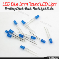 3MM Blue Color LED light 3mm Round LED bulb Emitting Diode For Electronics Project Indicator Light LED. 