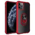 For Apple iPhone 11 Pro Max Case Hybrid Case with Ring Holder Stand Transparent Acrylic Hard Back Gel TPU Bumper Rugged Shockproof Protective Cover.