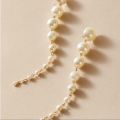 Trendy Created Big Simulated Pearl Drop Earrings Baroque Beaded Statement Long Dangle Earrings Jewelry For Women.