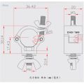 12X Alum Stage Light Truss Hook Clamp 10kg for Moving Head Light Par Light Black.