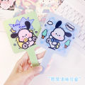 Cartoon original handheld makeup mirror, portable cute handle type high-definition small mirror, portable square make-up students.