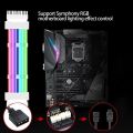 ARGB PSU Power Supply Extension Cable 24 Pin Motherboard Extension Cable graphics card 8-Pin 6+2Pin RGB glow extension cable. 