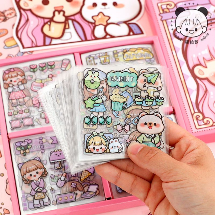Mr.Paper%20Kawaii%20Stickers%20Cartoon%20Girls%20Daily%20PET%20Waterproof%20Goo%20Card%20Handbook%20DIY%20Decoration%20Material%20Korean%20Stationery%20-%20Image%204