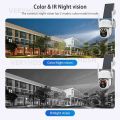 5MP Camera Wifi Outdoor Surveillance Security Camera Solar Panel Surveillance Cameras 6000mAh IP66 Wireless 2 Way Talk Detect.