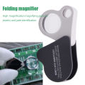 Foldable Diamond Jewelry Magnifying Glass Dual Lens 30X 50X Pocket Loupe Magnifier Magnifying Tools for Gems Jewelry Identifying.