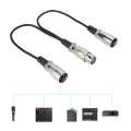 XLR Audio Splitter 30cm Female Jack to Dual Male Head Adapter Mic Extension Cable for Canon. 