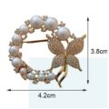 Butterfly Brooch for Women Baroque Trendy Elegant Circle Leaf Brooch Pins Party Wedding Gifts.
