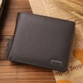 Men's Wallet 100% Genuine Leather Men Wallets Premium Product Real Cowhide Wallets for Man Short Black Walet Portefeuille Homme. 