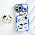 (Free Holder) FELMYST Casing Case For SAMSUNG Galaxy S21 Ultra 5G Case Transparent Clear Cases Cartoon Cute Cow Soft Silicone Full Shockproof Hello Cases Back Cover Phone Casing Softcase For Girls.
