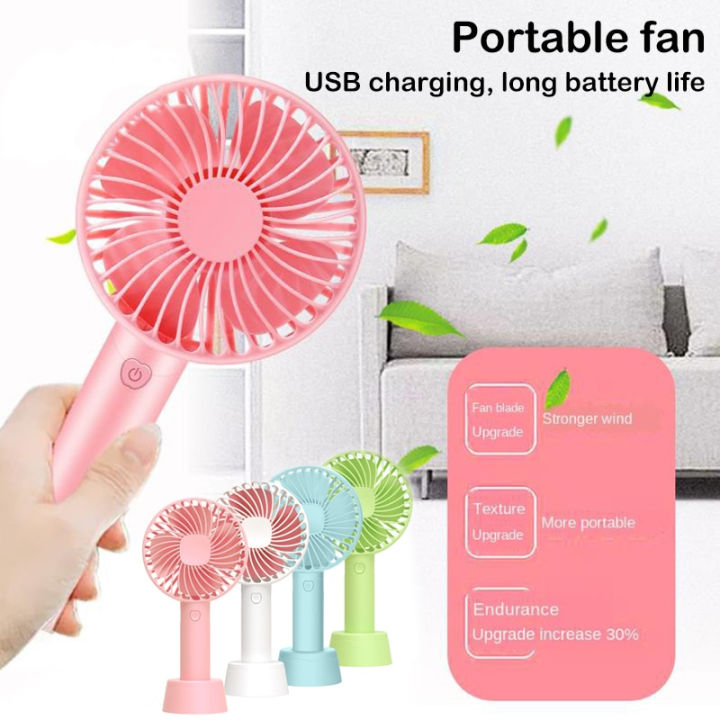 Rechargeable Electric Hand Fan, 3 Speed Portable Usb Handheld Fan With Battery