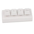Programmable Keypad 4 Keys Support NKRO Red Switch Ctrl C V Enter Mini Mechanical Keypad for Gaming Office Media White. 