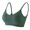 Pure Cotton for Women Underwear Solid Seamless Bra with Pads Push Up Fixed Cup Tops Bralette Brassiere Beautiful Back Vest. 