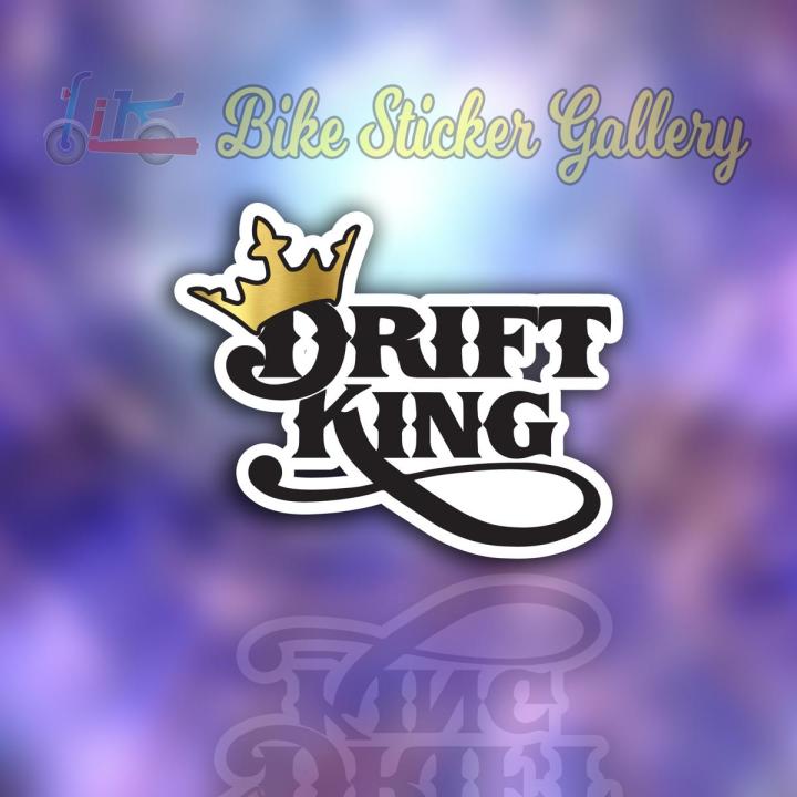 Bike Sticker- Drift King (With Crown)( Waterproof & Premium quality ...