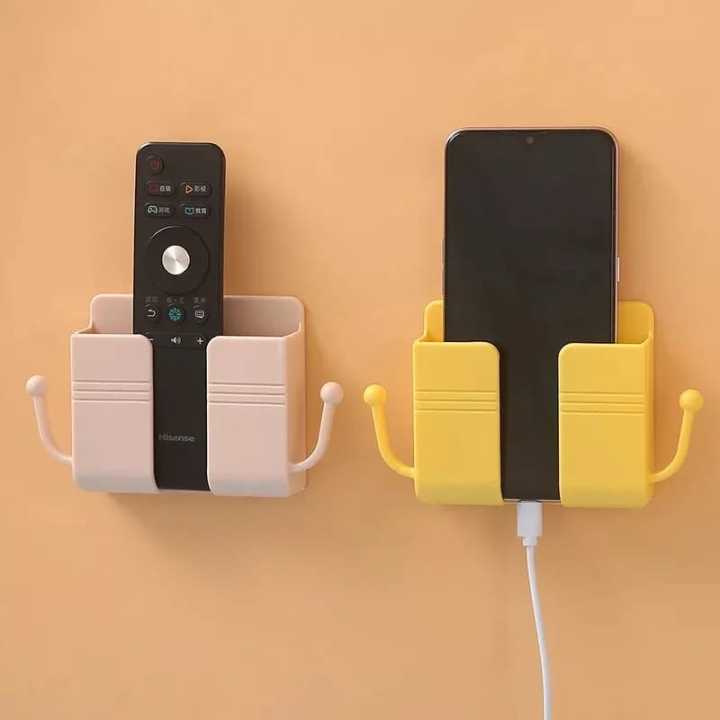 Mobile Phone Charging Hanging Holder Multifunction Wall Mounted Plug Bracket Remote Control Mounted Storage Box