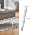 Adjustable Table Leg Multipurpose Adjustable Height Metal Pipe Legs for Office 425mm to 600mm White. 