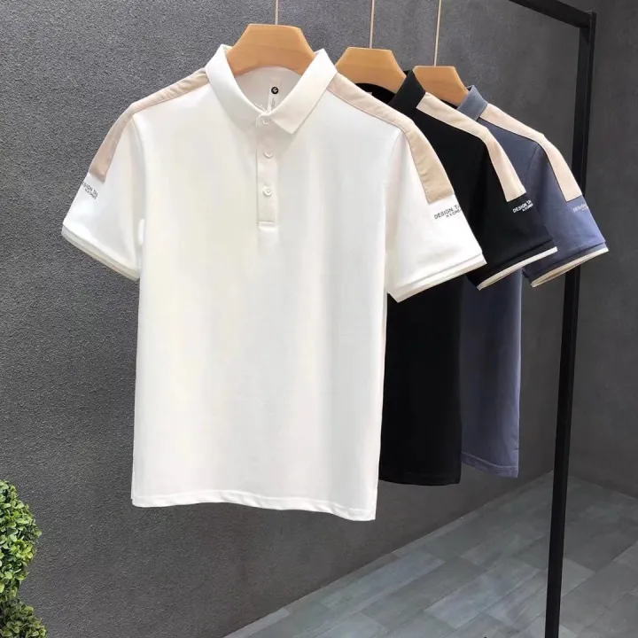 Japanese-Style%20Stitching%20Lapel%20polo%20Shirt%20Men's%20Summer%20New%20Trendy%20All-Match%20Casual%20Short-Sleeved%20T-shirt%20Men's%20Top%20Clothes%20-%20Image%202