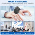 5X 2.4GHz Rechargeable Wireless Presenter Finger Ring with Red Light USB Presentation Remote for Win 10 8 Point. 