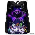 Smiling Critters School Bag For Boy Girls Large Capacity Cartoon Backpack with Smile Critters ,Kid Bags Durable and Softback. 