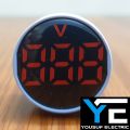 Digital Voltage Meter Ac60-500V Mini 22Mm Ad16 Ac Voltage Panel Meter Indicator Volt Lamp Round Digital Display Volt Meter - Multimeter. 