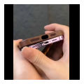 For Iphone 11,12,13,14,15 Pro & Pro Max Series Wooden Color with Logo Iphone Case Cover.