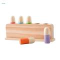 Wooden Peg Dolls for Boys Girls, 5 PCS Rainbow Wood Peg People Montessori Preschool Wood Rainbow Friend Educational Toys Learning Educational Toys.