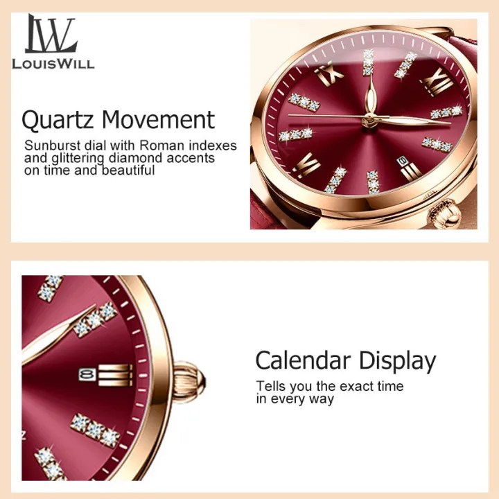 LouisWill%20Women%20Watches%20Diamond%20Casuals%20Retro%20Leather%20Strap%20Watches%20Quartz%20Watches%20Calendar%20Dial%20Luminous%20Pointer%20Watches%203ATM%20Waterproof%20Watches%20Business%20Wristwatch%20for%20Women%20Ladies%20-%20Image%206