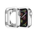 For Apple Watch Series 6 & SE & 5 & 4 44mm Plating TPU Round Hole Hollowing Protective Case. 