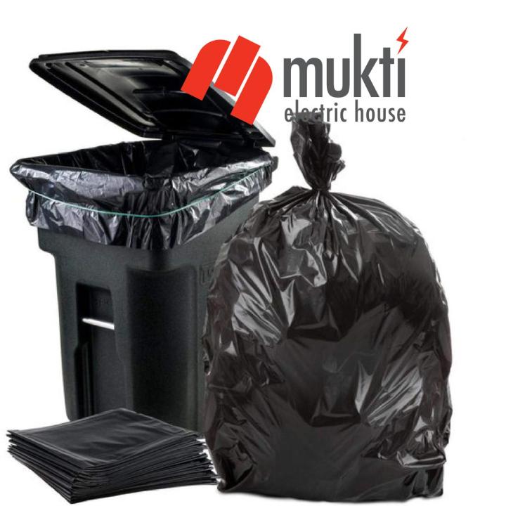 Black Garbage Bag Large 30 x 20 inch Premium Quality Very Strong Trash Waste Poly Moylar Bosta