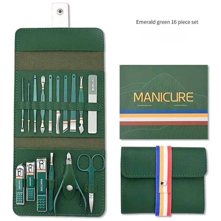 12-16pcs%20Nail%20Cutter%20Set%20Stainless%20Steel%20Nail%20Clippers%20Set%20With%20Folding%20Bag%20Manicure%20Scissors%20Makeup%20Beauty%20Tool%20-%20Image%202