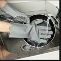 Silicone Cleaning Gloves with Wash Scrubber Reusable Brush Dish.