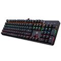 USB 104keys Mechanical Keyboard Edge Highlight Chamfer And Colorful Backlight/12 Multimedia Keys. 