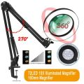 72 LED 10X NEW Illuminated Magnifier USB 3 Colors LED Magnifying Glass for Soldering Iron Repair/Table Lamp/Skincare Beauty Tool.