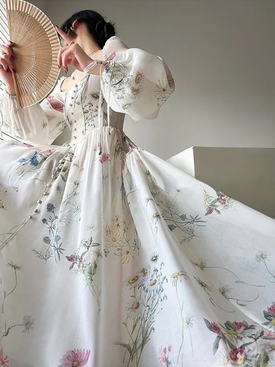 French%20Elegant%20Floral%20Midi%20Dress%20Chiffon%20Long%20Sleeve%20Evening%20Party%20Dress%20Woman%20Beach%20Fairy%20One%20Piece%20Dress%20Korean%202023%20Summer%20-%20Image%206