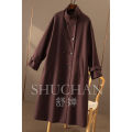High Quality Worsted 80% Wool Lace-up Long Trench Coat Women Casaco Feminino Inverno Abrigo Invierno Para Mujer. 